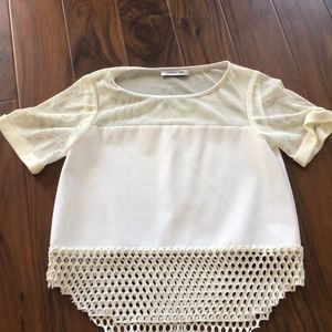Ivory Elizabeth and James mesh top size small
